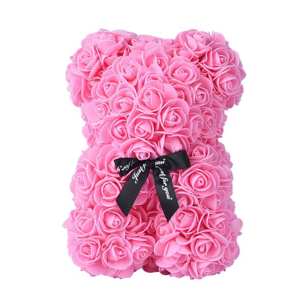 Rosen Teddyb&auml;r mit Fliege, Rosa