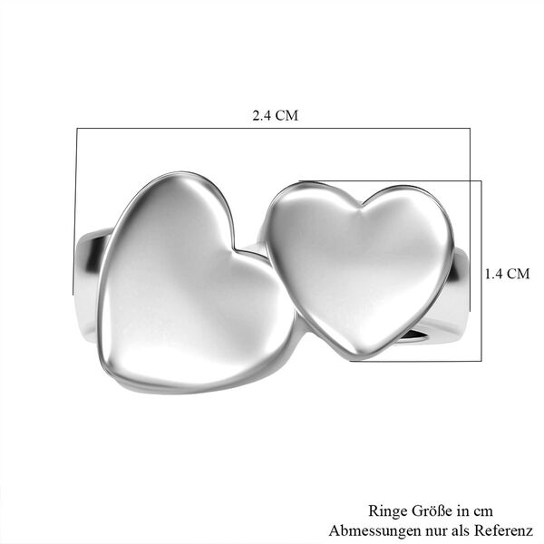 Herzring in 925 Silber, 3,60 Gramm image number 6