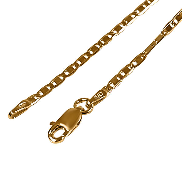 Italienische Valentino-Halskette, ca. 45 cm, 925 Silber vergoldet