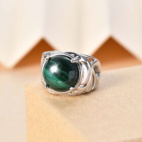 Malachit Ring Messing (Größe 20.00) ca. 7,87 ct