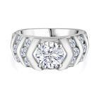 LUSTRO STELLA -Weißer Zirkonia Ring 925 Silber rhodiniert (Größe 17.00)