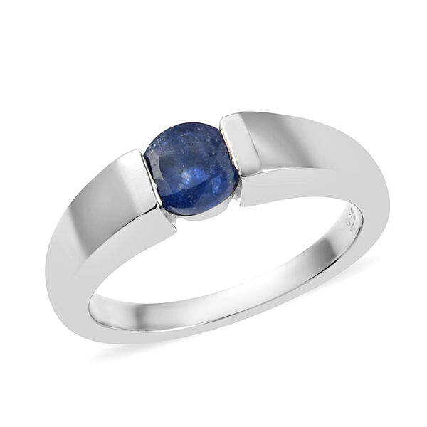 Masoala Saphir-Solitär-Ring, 925 Silber platiniert, 0,80 ct. image number 2