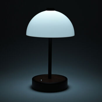 LIVEMORE Designer-Stil Tischlampe im Kuppeldesign mit Touch-Steuerung, 16x16x26,5cm, Schwarz