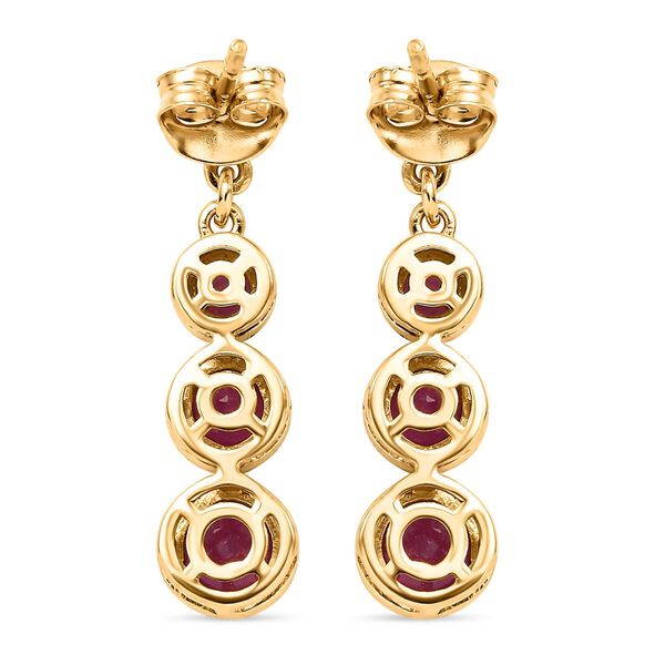 Afrikanische Rubin-Ohrh&auml;nger in Silber image number 5