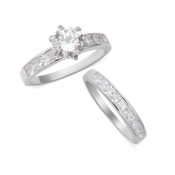 LUSTRO STELLA - 2er- Set Zirkonia Ring 925 Silber rhodiniert  ca. 5,57 ct image number 4