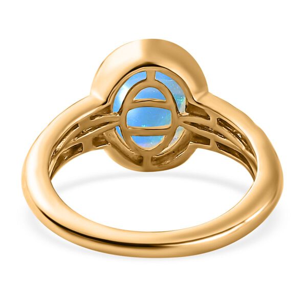 AA natürlicher, äthiopischer Welo Opal und Zirkon-Ring - 1,70 ct. image number 7