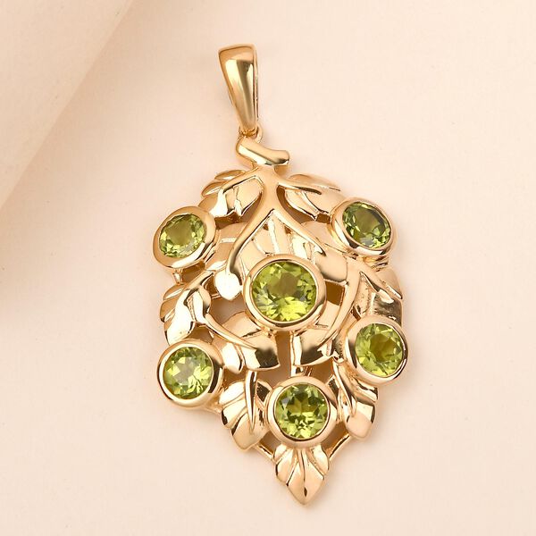 Nat&uuml;rlicher Peridot-Anh&auml;nger in Silber, 3,54 ct. image number 3