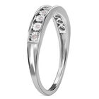 Half Eternity Diamant Ring, 925 Silber platiniert image number 3