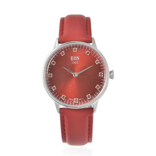 Rote Saphir-Uhr, wasserdicht, 0,25 ct. image number 0