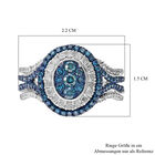 Blauer und weißer Diamant-Ring - 1 ct. image number 5
