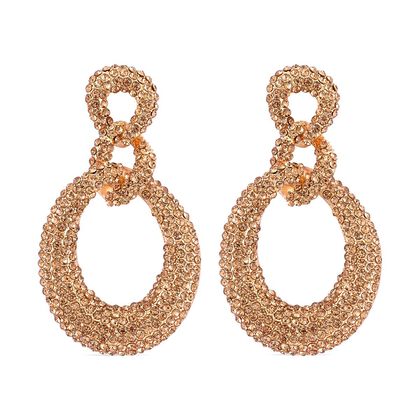 Wei&szlig;er Kristall Ohrringe, goldfarben