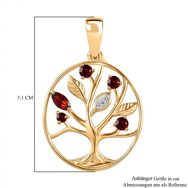 Nat&uuml;rlicher Mosambik Granat und Zirkon-Anh&auml;nger - 0,59 ct. image number 6