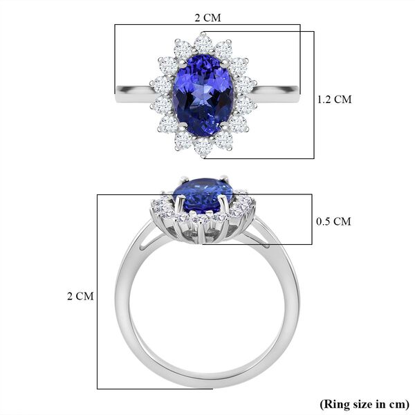 Tansanit und Moissanit Ring - 1,76 ct. image number 5