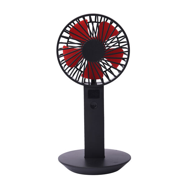 Tragbarer und wiederaufladbarer Mini-Ventilator mit 5 L&uuml;fterfl&uuml;geln