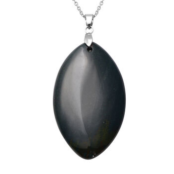 Ozean Jaspis Anh&auml;nger mit Kette ca. 45 cm Edelstahl 98,00 ct