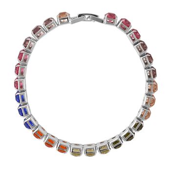 Mehrfarbiger Kristall Schmuckset Reines Messing