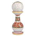 Handcrafted Makrana Marble Table Clock with Rajasthani Hand Enamelling
Size 15x5 Cm
Colour-  Red image number 5