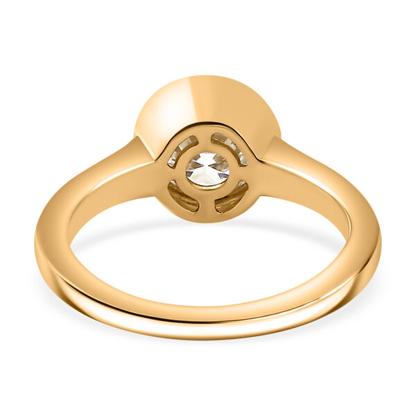 Moissanit Ring, 925 Silber 750 Gelbgold Vermeil - 1,19 ct. image number 6