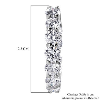 LUXURIANT DIAMOND - Lab Grown Diamant SI-GH Ohrringe 925 Silber Rhodiniert ca. 5.35 ct