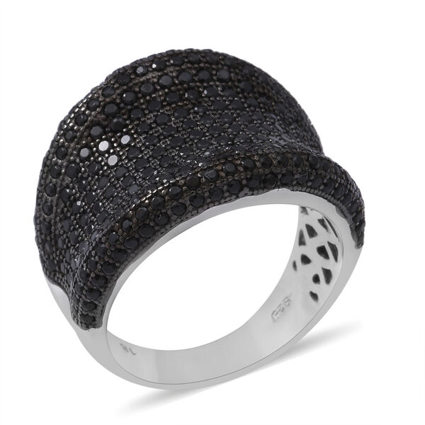 Schwarzer Spinell Ring 925 Silber rhodiniert  ca. 2,78 ct image number 3