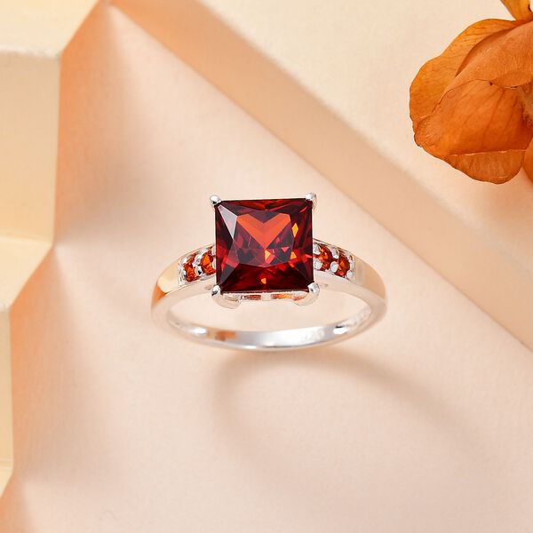 Granat kubischer Zirkonia-Ring - 4,45 ct. image number 2