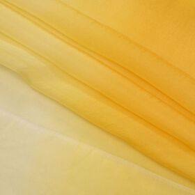 LA MAREY - Schal aus 100% reiner Maulbeerseide, Weiß-Gelb