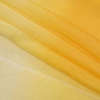 LA MAREY - Schal aus 100% reiner Maulbeerseide, Wei&szlig;-Gelb