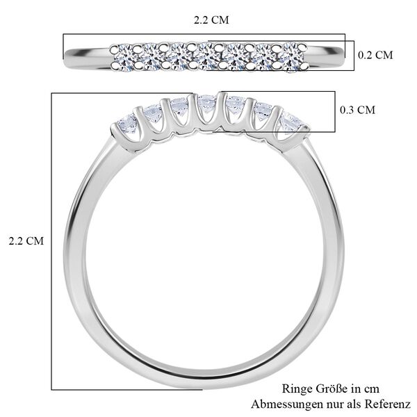 LUXURIANT DIAMOND - Lab Grown Diamant SI-GH Ring 925 Silber rhodiniert (Gr&ouml;&szlig;e 17.00) ca. 0.25 ct image number 6