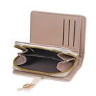 2-teiliges Geldbörsen-Set im Krokoprägungs-Design, Lange Geldbörse 20x10x3 cm und Bifold-Geldbörse 12x9x3,5 cm, Beige image number 6
