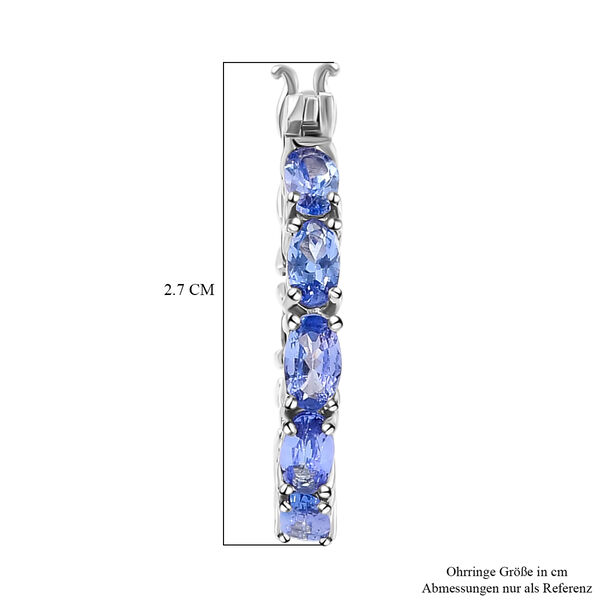 Tansanit Inside-Out-Creolen - 3,83 ct. image number 5