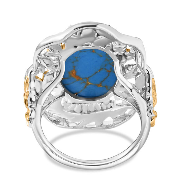 EVER TRUE AA Blauer Mojave T&uuml;rkis Ring Nickelfreies Messing Zweifarbige Beschichtung (Gr&ouml;&szlig;e 18.00) ca. 10,53 ct image number 5