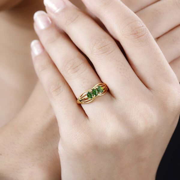 Natürlicher Chromdiopsid-Ring - 0,54 ct. image number 3