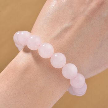 Rosenquarz Armband Flexibel, ca. 215.00 ct