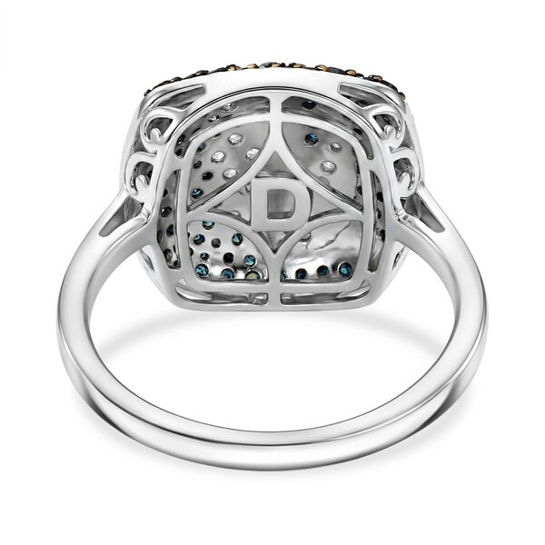 D'Joy blauer und wei&szlig;er Diamant zweifarbiger Ring - 1 ct. image number 6