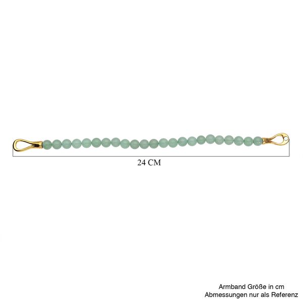 Gr&uuml;nes Aventurin Armband, ca. 20 cm, Edelstahl goldfarben ca. 112.50 ct image number 5
