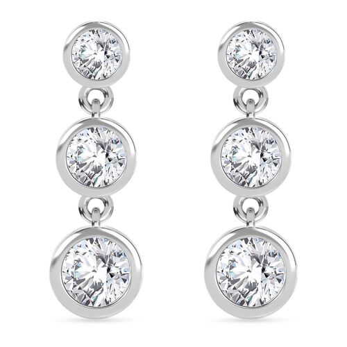 J Francis gefertigt mit SWAROVSKI- Swarovski Zirkonia Ohrringe image number 0