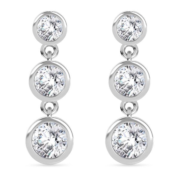 J Francis gefertigt mit SWAROVSKI- Swarovski Zirkonia Ohrringe image number 0