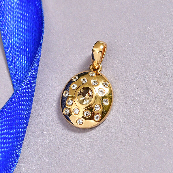 D'Joy AA nat&uuml;rlicher goldener Tansanit und Zirkon Anh&auml;nger - 0,66 ct. image number 1