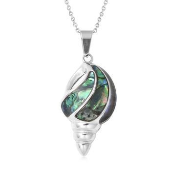 Abalone Muschel-Anh&auml;nger mit Kette, ca. 50 cm in Edelstahl