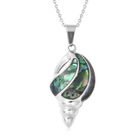 Abalone Muschel-Anhänger mit Kette, ca. 50 cm in Edelstahl