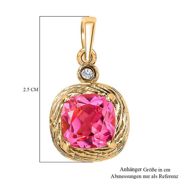 Sunset Quarz Triplett und Zirkon Anh&auml;nger - 3,52 ct. image number 6
