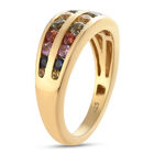 Mehrfarbiger Saphir-Ring, 925 Silber vergoldet (Größe 16.00) ca. 1,14 ct image number 4