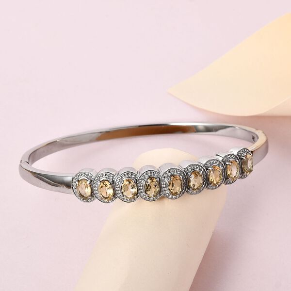 Citrin Armreif ca. 19 cm Edelstahl ca. 3.81 ct image number 1