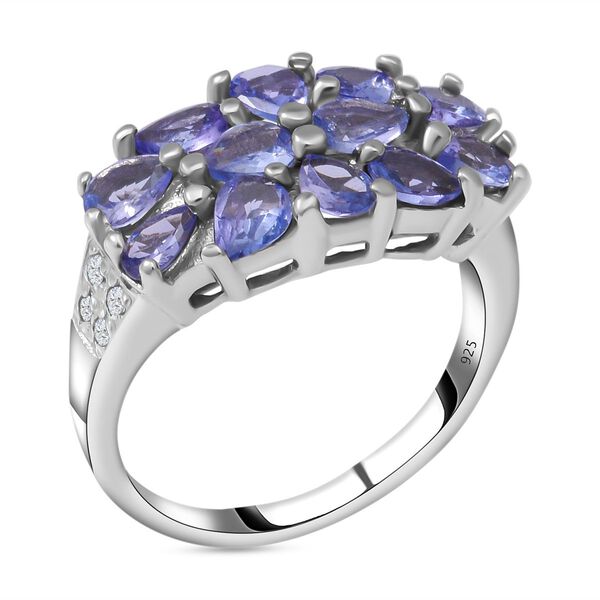 Tansanit und Zirkon Ring - 1,71 ct. image number 4