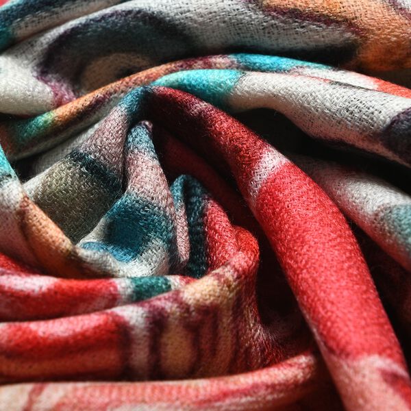 LA MAREY Schal aus 100% Premium-Kaschmir mit Digitaldruck, 70x200 cm, mehrfarbig image number 9