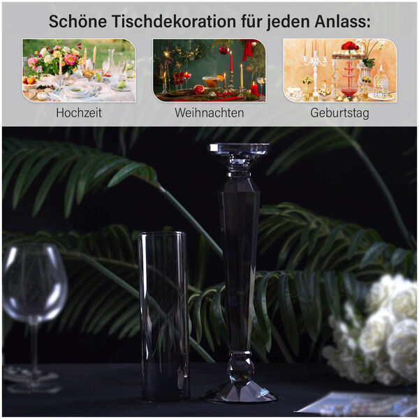 The 5th Season Kristall-Kerzenhalter, 59cm Höhe, rauchschwarz image number 6