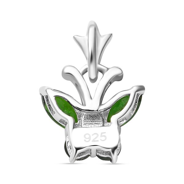 Natürlicher Chromdiopsid Schmuckset 925 Silber rhodiniert ca. 1,68 ct. image number 5