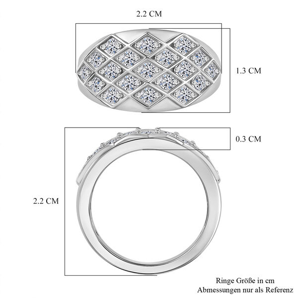 LUXURIANT SI Labor Diamant Ring, 925 Silber rhodiniert - 1 ct. image number 7