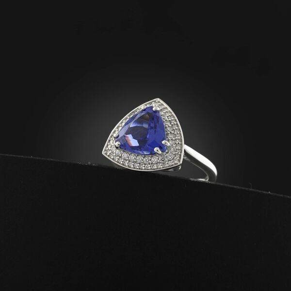 RHAPSODY AAAA Tansanit und VS Diamant Ring in 950 Platin - 3,51 ct. image number 1
