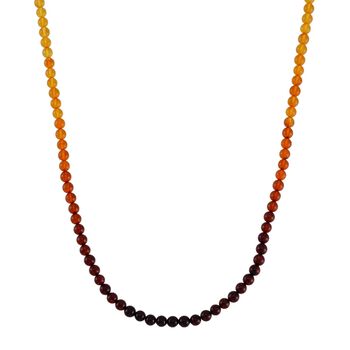 Baltischer Bernstein Halskette ca. 50 cm 925 Silber rhodiniert ca. 57,70 ct.